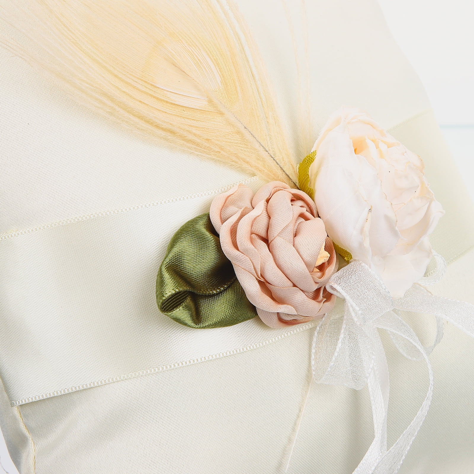 White Wedding Ring Pillow Heart Shape Wedding Ring Box Lace Crystal Rose  Wedding Ceremony Ring Holder For Ceremonies | Fruugo NO